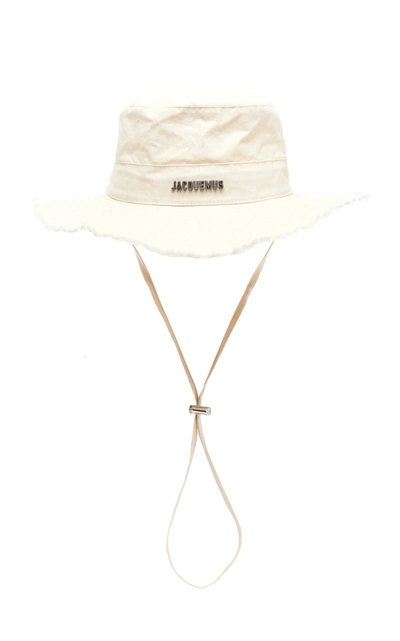 Jacquemus Women's Le Bob Artichaut Cotton Bucket Hat In White,yellow |  ModeSens