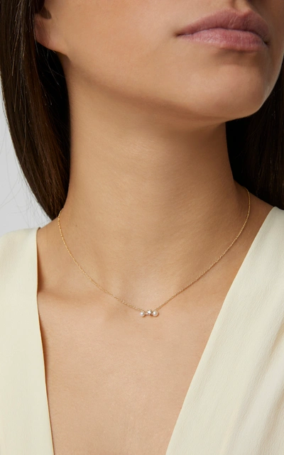 Shop Delfina Delettrez Women's Convertible 18k Gold; Diamond And Pearl Necklace
