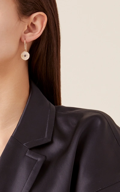 Shop Sheryl Lowe Women's 14k Gold; Diamond And Sapphire Earrings
