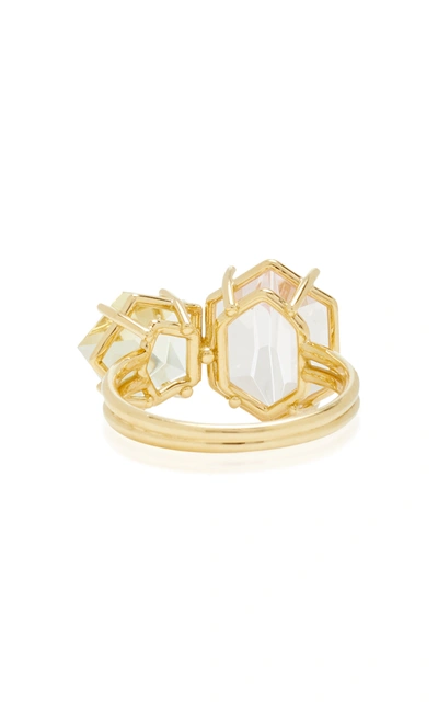 Shop Misui Women's 18k Gold; Morganite And Beryl Ring In Pink