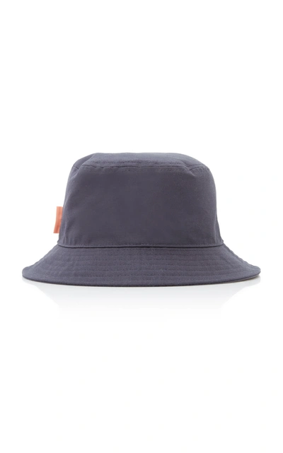 Shop Acne Studios Brun Cotton Canvas Bucket Hat In Grey