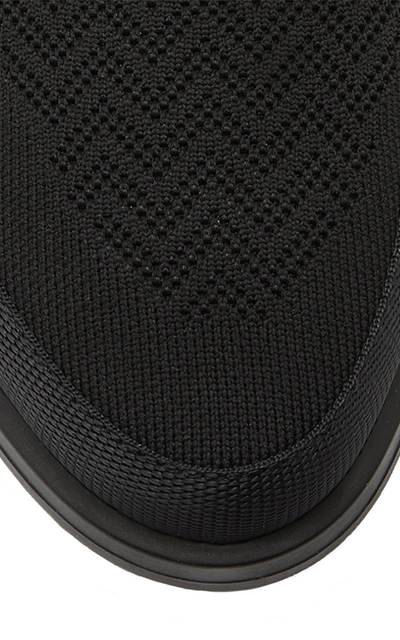 Shop Prada Knit Slip-on Sneakers In Black