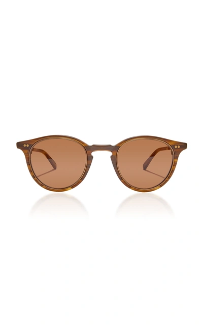 Shop Mr Leight Marmont S 48 Round-frame Acetate Sunglasses In Brown
