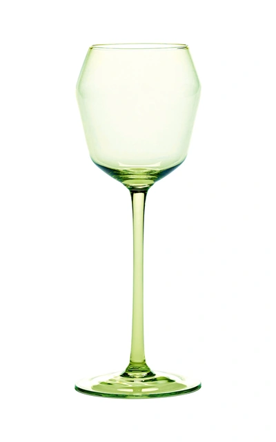 Shop Ann Demeulemeester For Serax Set-of-four Billie 25 Cl White Wine Glass In Green