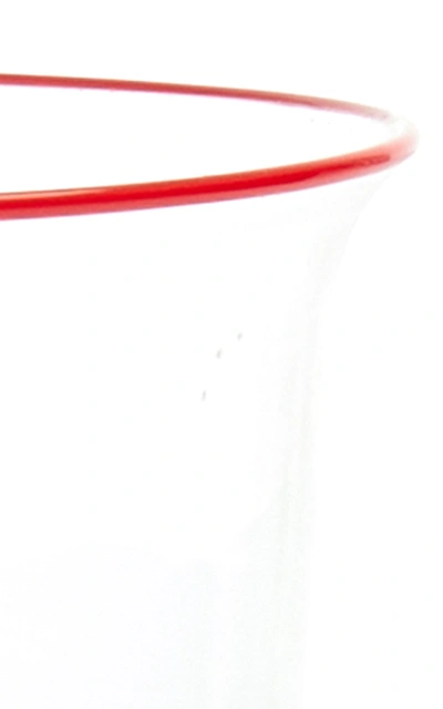 Moda Domus Spiral Stemmed Glass In Green,red