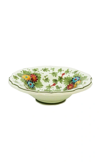 Moda Domus Fiorito By ; Set-of-four Hand-painted Ceramic Bowls In Green