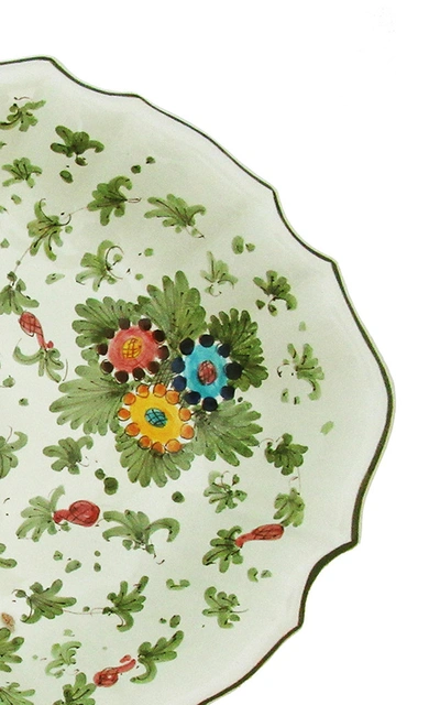 Shop Moda Domus Fiorito By ; Handpainted Ceramic Oval Bowl In Green