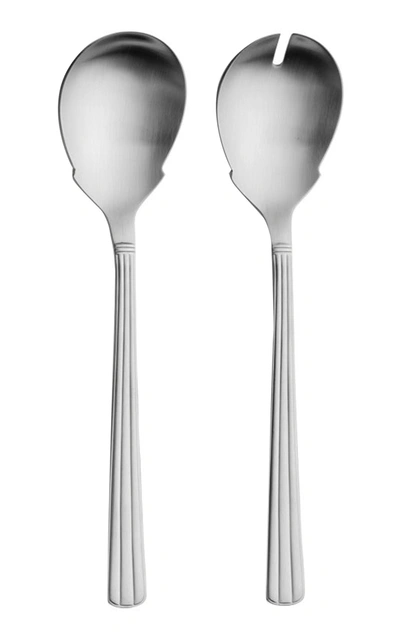 Shop Cutipol Athena Stainless Steel Two-piece Salad Set In Silver
