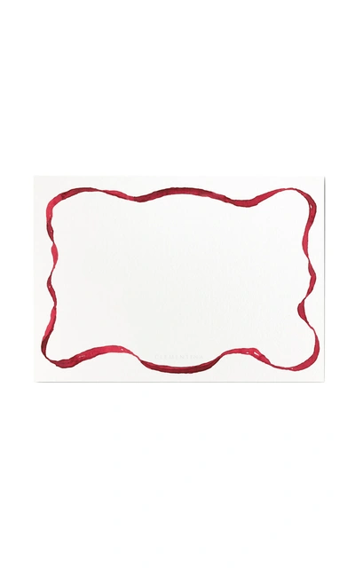 Clementina Sketchbook Set-of-ten Ribbon-painted Stationary Cards In Multi