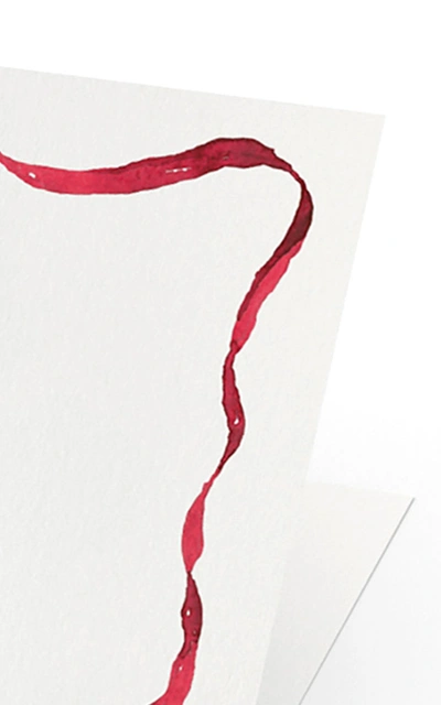 Clementina Sketchbook Set-of-eight Ribbon-painted Place Cards In Multi