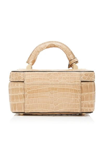 Shop Stalvey Exclusive Alligator Beauty Case In Neutral