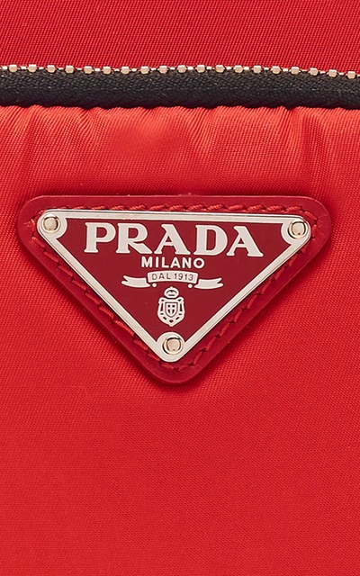 Shop Prada Shell Shoulder Bag In Red