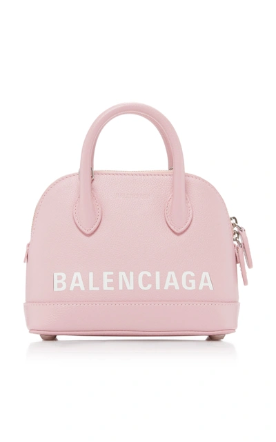 Shop Balenciaga Ville Top-handle Logo Bag In Pink
