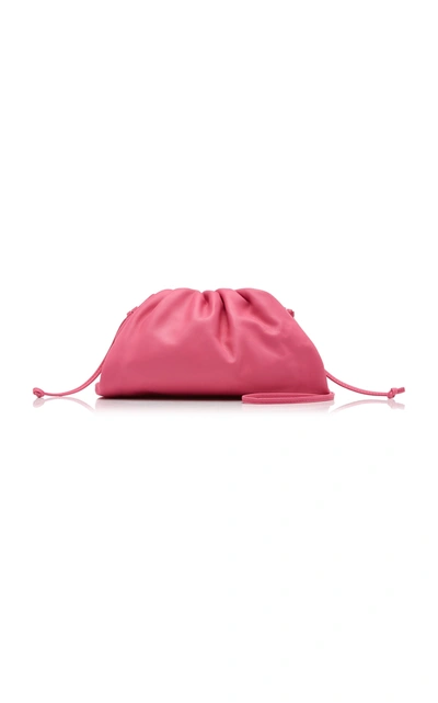 Shop Bottega Veneta The Mini Pouch Leather Clutch In Pink