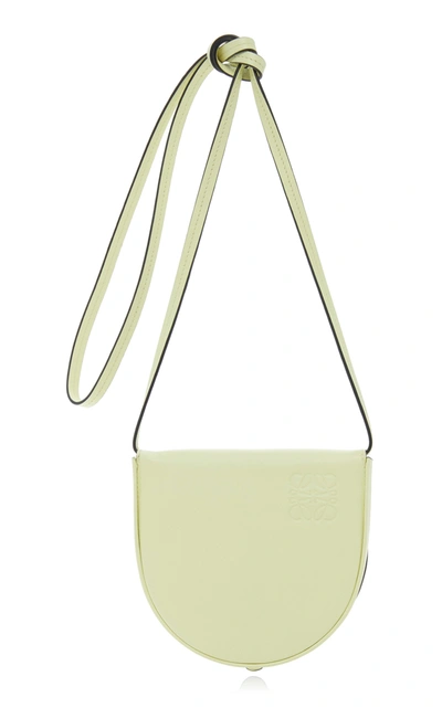 Shop Loewe Small Heel Leather Pouch Bag In Green