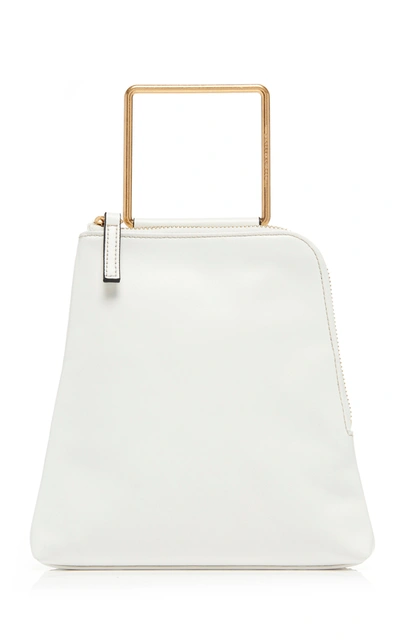 Shop Marge Sherwood Breeze Leather Top Handle Bag In White