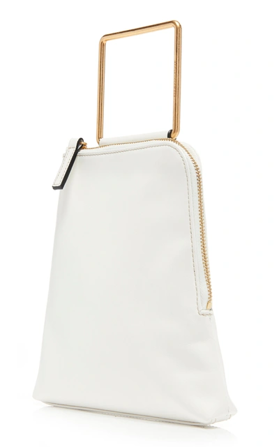 Shop Marge Sherwood Breeze Leather Top Handle Bag In White