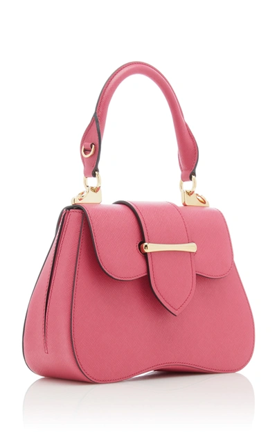 Shop Prada Sidonie Textured-leather Shoulder Bag In Pink