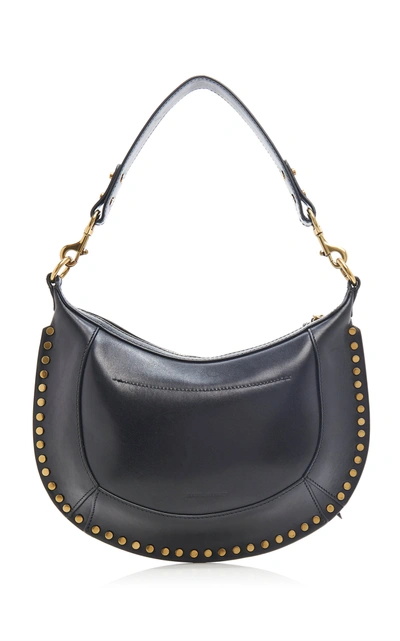 Shop Isabel Marant Naoko Studded Leather Shoulder Bag In Black