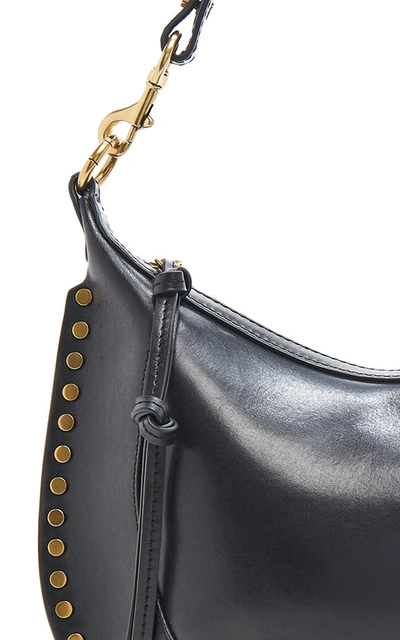 Shop Isabel Marant Naoko Studded Leather Shoulder Bag In Black