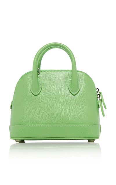 Shop Balenciaga Ville Xxs Textured-leather Bag In Green