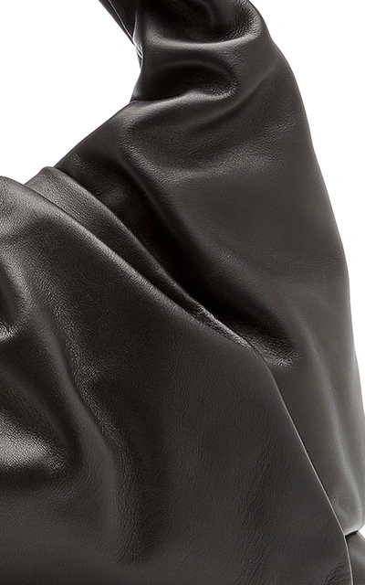 Shop Bottega Veneta The Small Shoulder Pouch Leather Bag In Black