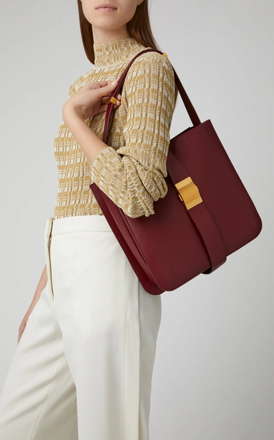 Shop Bottega Veneta Marie Bag In Burgundy