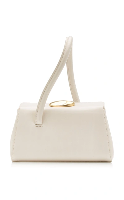 Shop Little Liffner Baby Boss Leather Bag In White