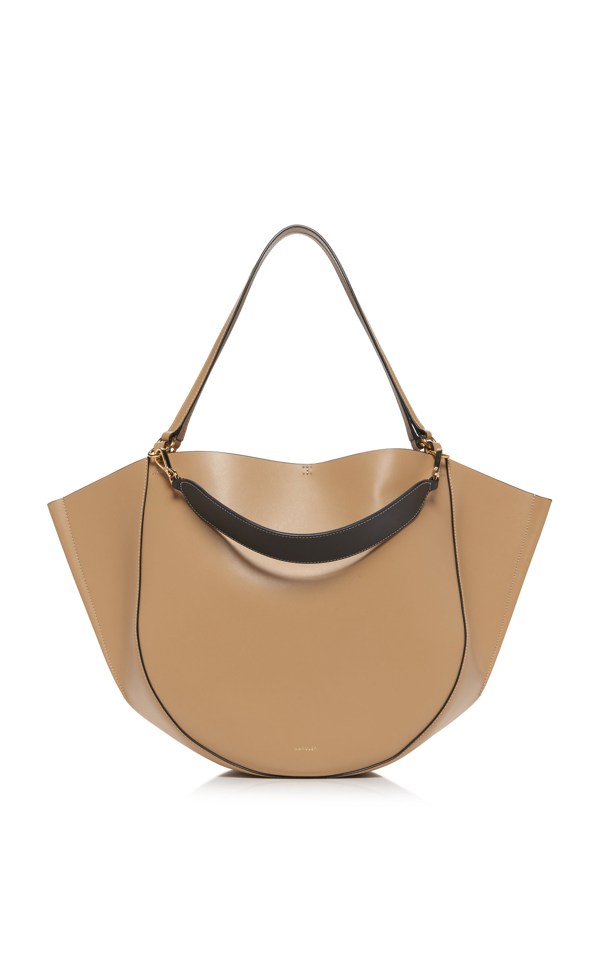 Wandler Mia Two-tone Leather Tote In Neutrals | ModeSens