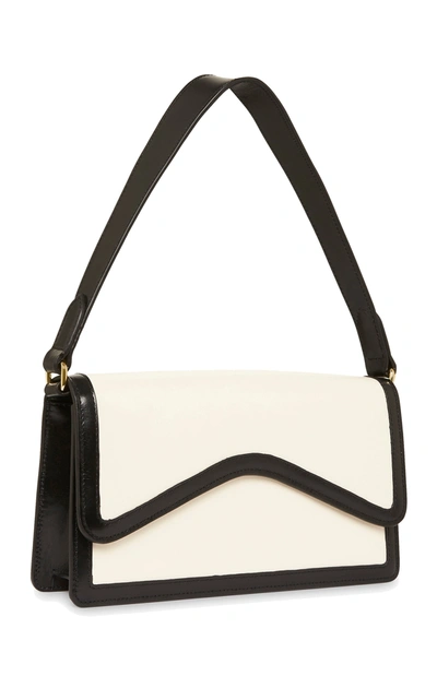 Shop Rylan Baguette Two-tone Leather Shoulder Bag In Black/white