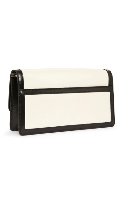 Shop Rylan Baguette Two-tone Leather Shoulder Bag In Black/white