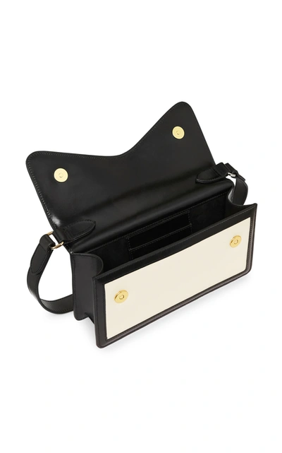 Shop Rylan Baguette Two-tone Leather Shoulder Bag In Black/white