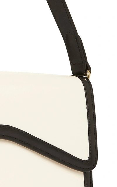 Shop Rylan Baguette Two-tone Leather Shoulder Bag In Black/white
