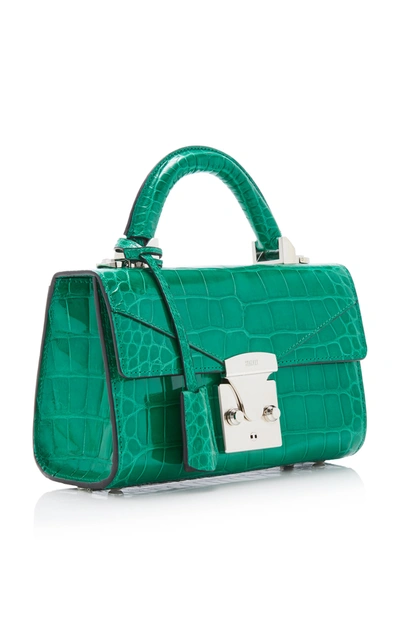 Shop Stalvey Exclusive Alligator Shoulder Bag In Dark Green