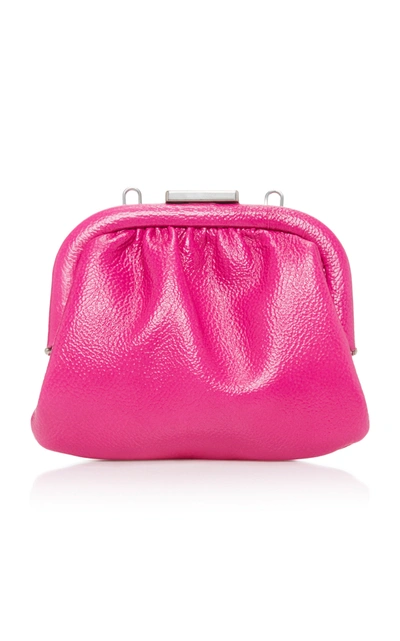 Shop Balenciaga Cloud Textured-leather Coin Purse In Pink