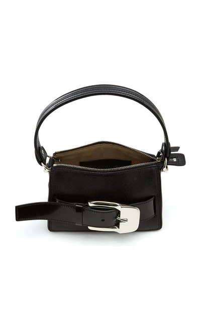 Shop Proenza Schouler Small Buckle Zip Leather Bag In Black