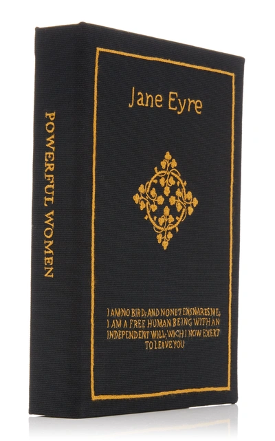 Shop Olympia Le-tan M'o Exclusive Jane Eyre Book Clutch In Black