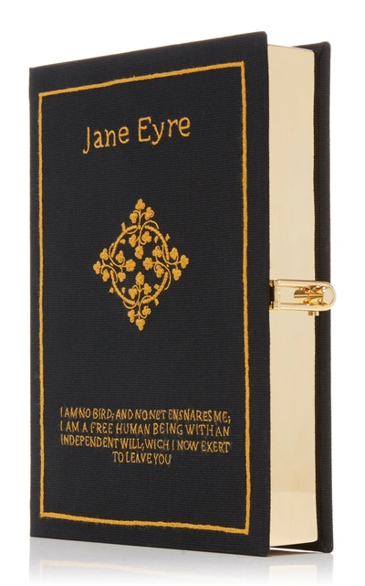 Shop Olympia Le-tan M'o Exclusive Jane Eyre Book Clutch In Black