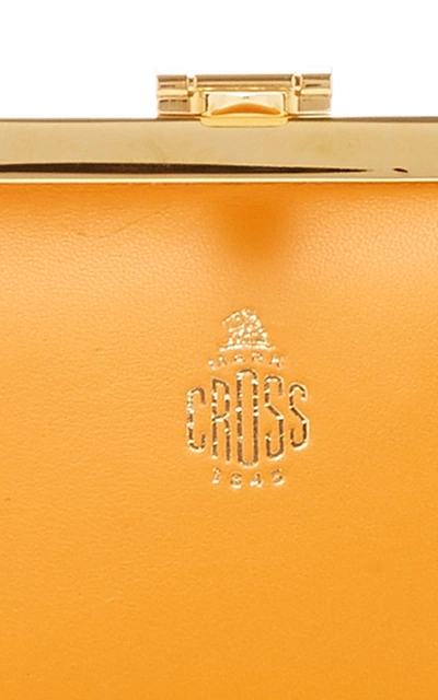 Shop Mark Cross Susanna Leather Frame Clutch In Orange