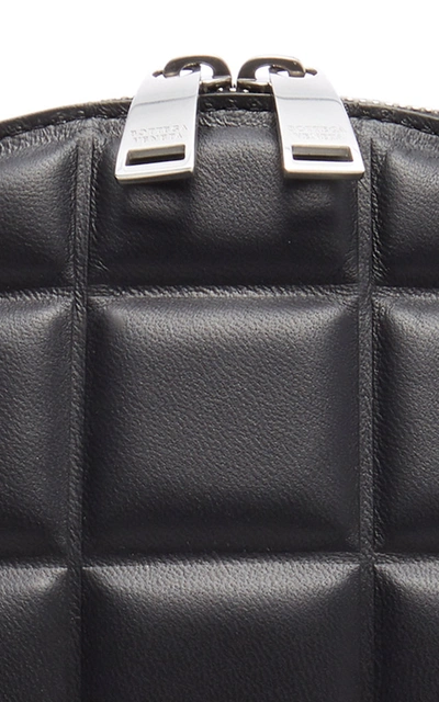 Shop Bottega Veneta Padded Leather Mini Bag In Black