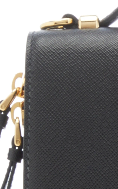 Shop Prada Women's Odette Textured-leather Backpack In Black