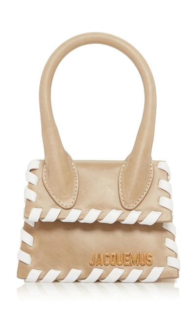 Shop Jacquemus Le Chiquito Leather Bag In Neutral
