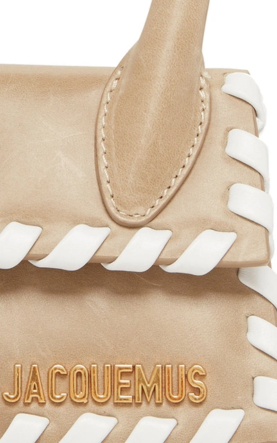 Shop Jacquemus Le Chiquito Leather Bag In Neutral