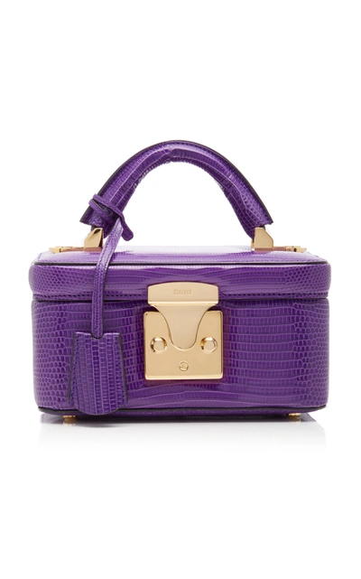 Shop Stalvey Exclusive Lizard Beauty Case In Purple