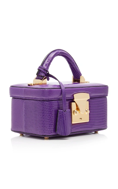 Shop Stalvey Exclusive Lizard Beauty Case In Purple
