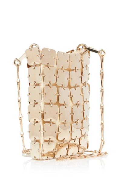 Shop Paco Rabanne Square Mini 1969 Iconic Brass Bag In Gold