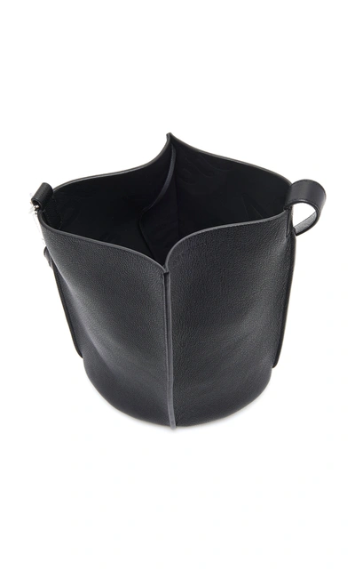 Shop Acne Studios Market Leather Bucket Bag In Black