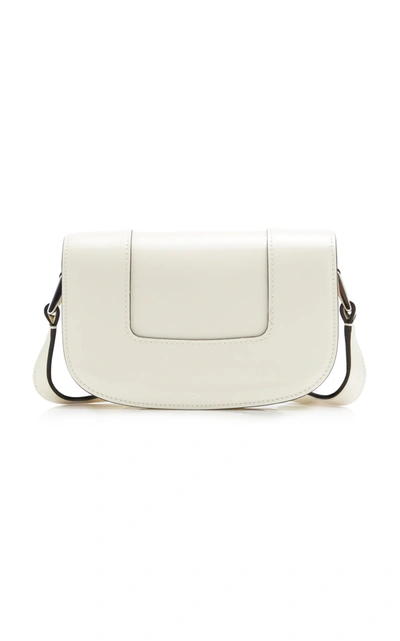 Shop Valentino Garavani Supervee Small Patent Leather Shoulder Bag In Ivory