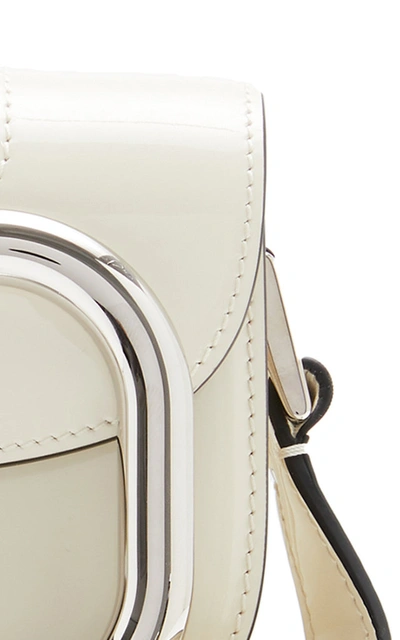 Shop Valentino Garavani Supervee Small Patent Leather Shoulder Bag In Ivory