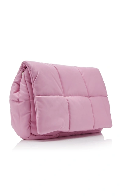 Shop Stand Studio Wanda Oversized Padded Faux Leather Clutch In Pink
